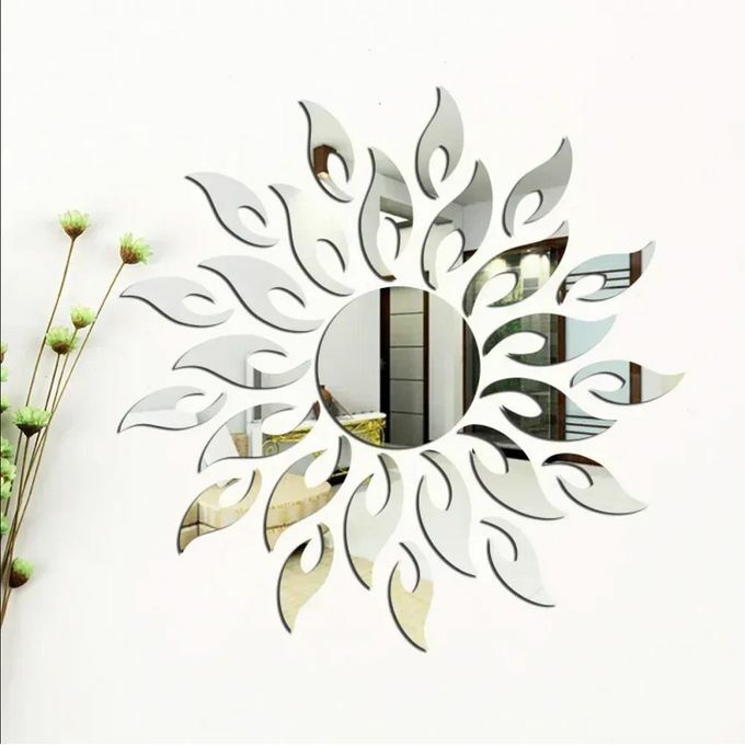 product_image_name-Generic-Sunflower Acrylic Wall Sticker Sun Mirror Sticker Room Living Room Decoration-7