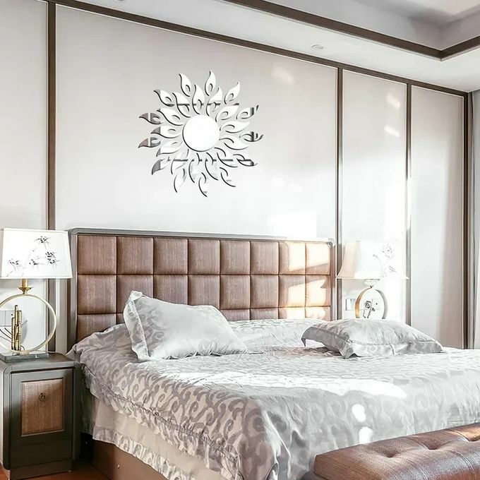 product_image_name-Generic-Sunflower Acrylic Wall Sticker Sun Mirror Sticker Room Living Room Decoration-2