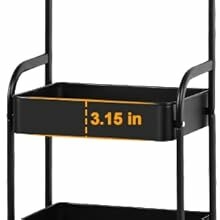 Table d'appoint mobile avec meuble de rangement à 3 niveaux 