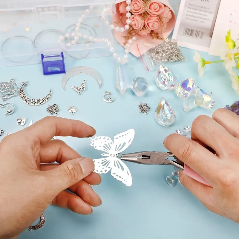 400pcs diy sun catcher kit glass prism   with crystals hanging decor for home wedding garden christmas holiday crafts   details 4