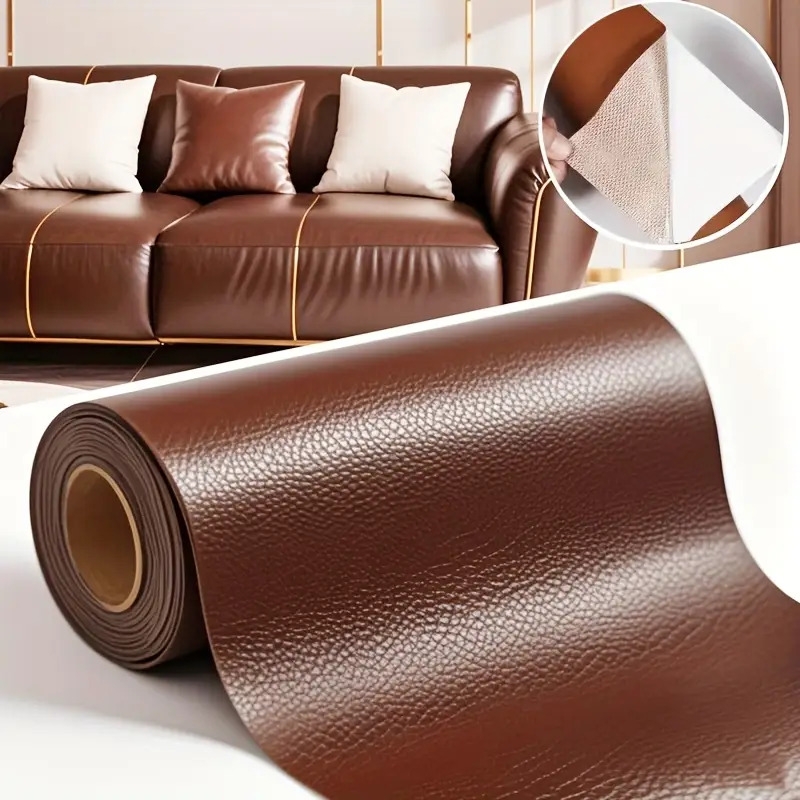 1卷大号自粘人造皮革修补贴 - 黑色,适用于沙发、汽车座椅和家具的快速修复,易于应用,无缝整合,高品质补丁 商品详情 1