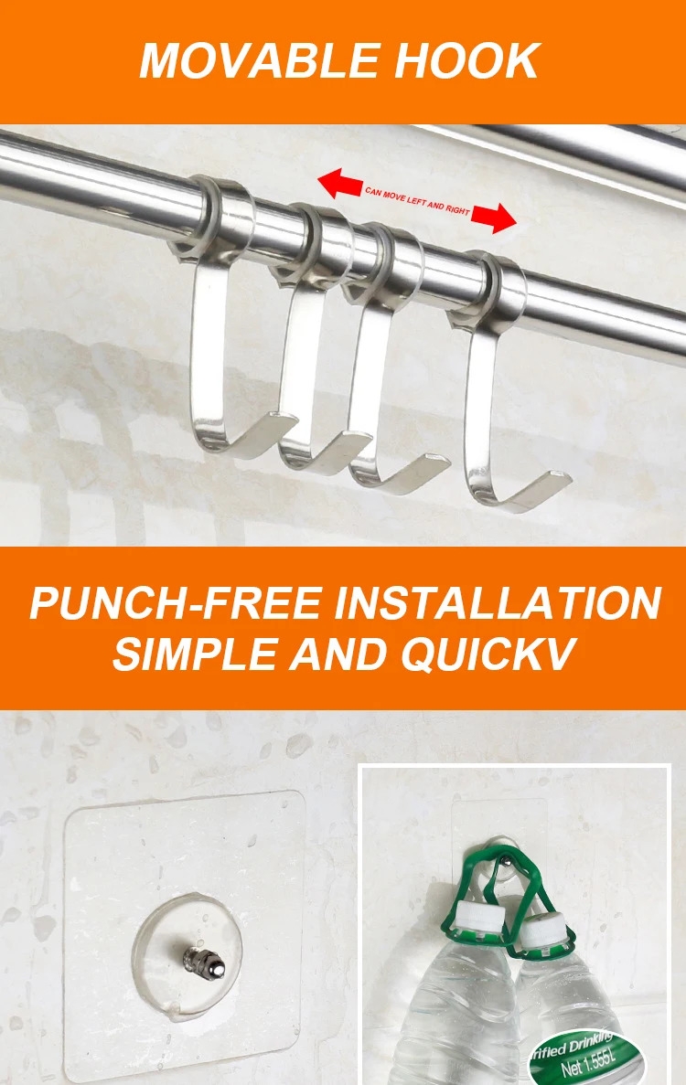 现代环保不锈钢三层浴室搁板架双层和单层壁挂式清洁毛巾