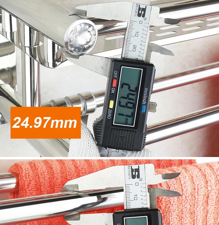 现代环保不锈钢三层浴室搁板架双层和单层壁挂式清洁毛巾