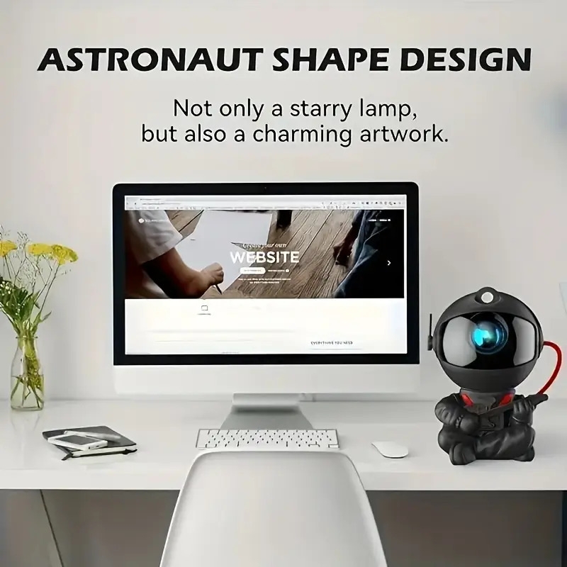 holiday surprise 1 astronaut galaxy star projector bedroom starry night light flexible adjustable projection angle led nebula light room decoration christmas holiday and birthday gift for family and loved ones details 7
