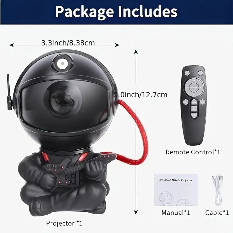 holiday surprise 1 astronaut galaxy star projector bedroom starry night light flexible adjustable projection angle led nebula light room decoration christmas holiday and birthday gift for family and loved ones details 3