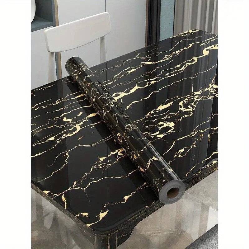 1pc self adhesive marble vinyl wallpaper removable waterproof peel stick wall stickers for rooms kitchens furniture details 1