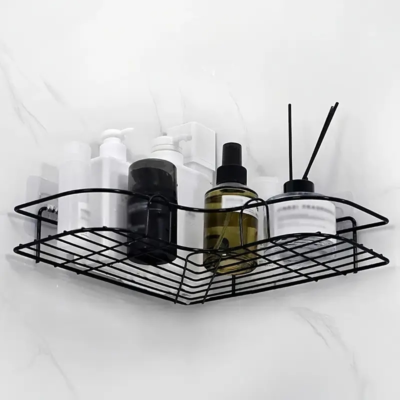 1pc bathroom shelf for corner outdoor organizer cabinet rack bathroom kitchen no punching triangle storage rack bathroom accessories details 3