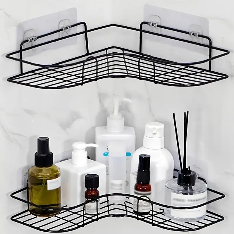 1pc bathroom shelf for corner outdoor organizer cabinet rack bathroom kitchen no punching triangle storage rack bathroom accessories 1