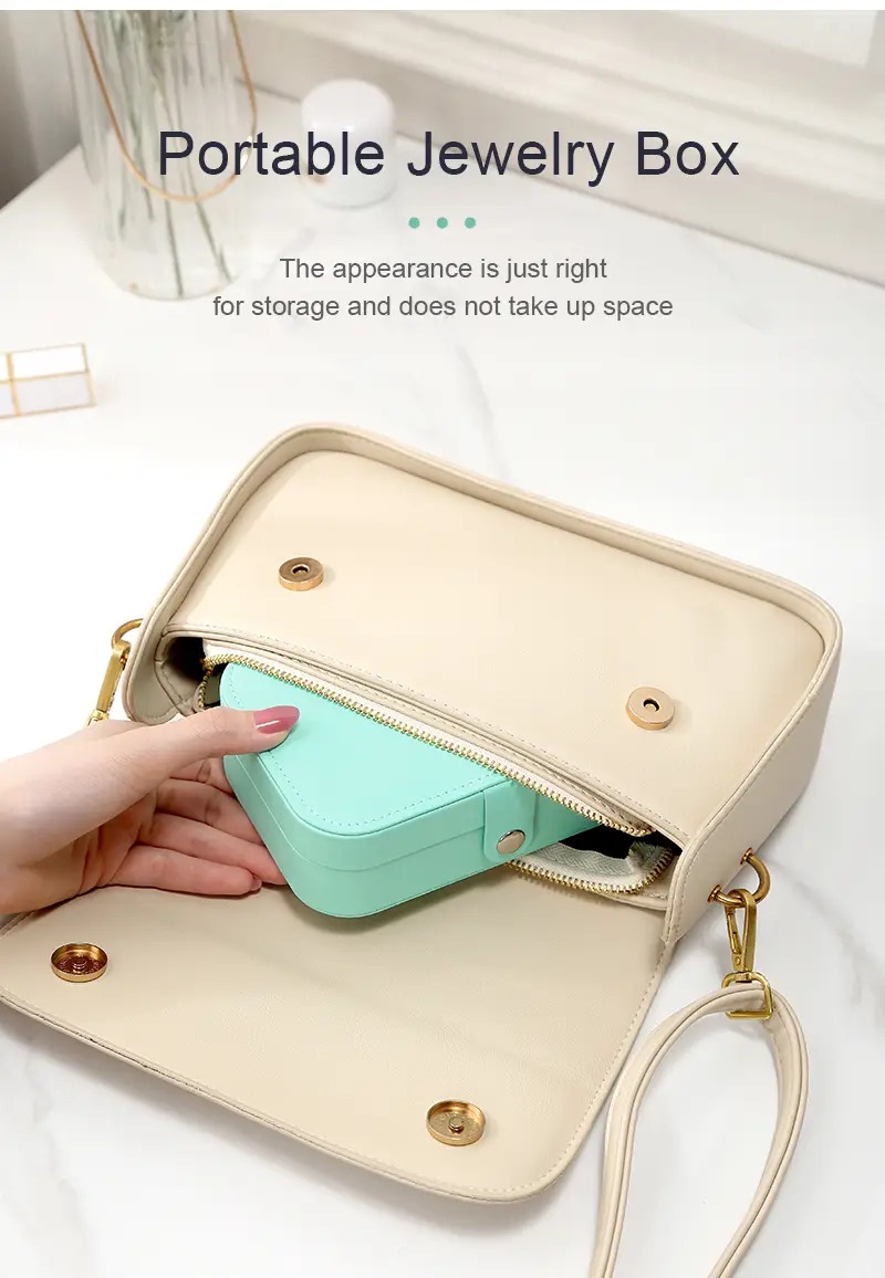 1pc portable jewelry box for storing jewelry ear studs bracelets necklaces ring storage box details 5