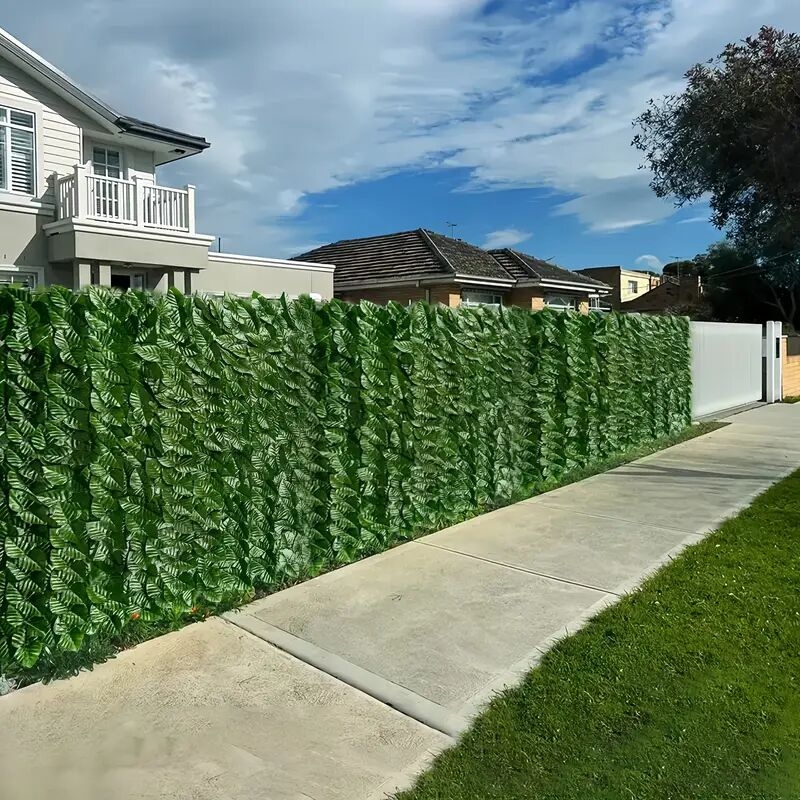 6件套，300厘米x50厘米迷人户外仿真常春藤隐私围栏板 - 抗紫外线耐用塑料绿屏风，适用于室内/室外，易挂墙面装饰，露台、花园、阳台、后院，自然悬挂藤蔓，感恩节装饰佳品 商品详情 5