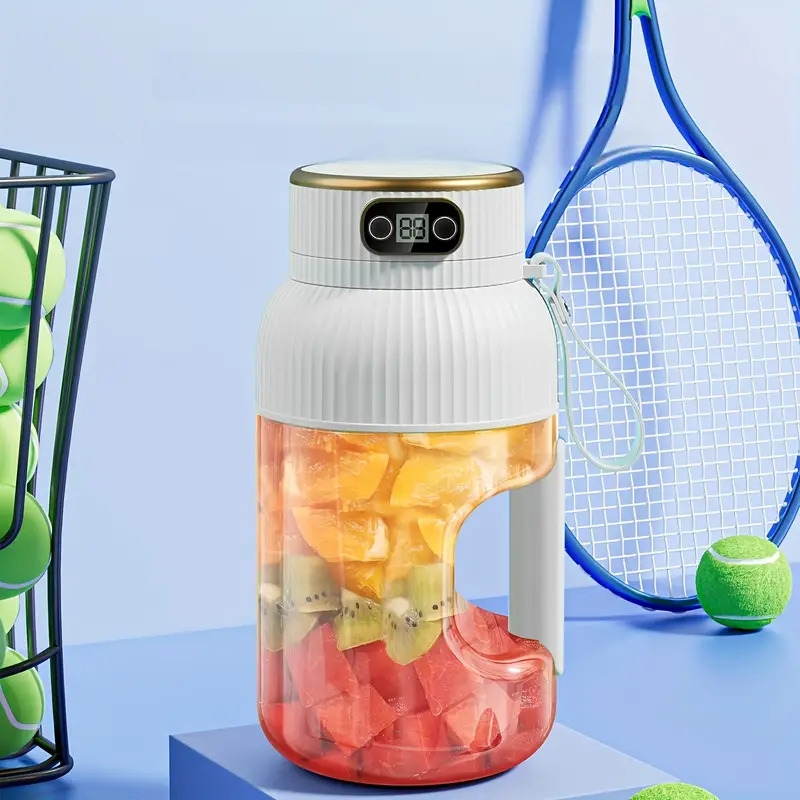 水果榨汁机，便携式多功能饮料杯，升级10 片刀片大容量便携式榨汁机，适用于蔬菜、水果和奶昔的多功能榨汁机搅拌机，充电式榨汁机，适用于运动、旅行和户外便携式搅拌机 商品详情 6