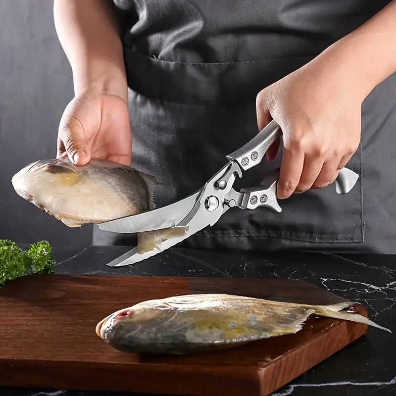 1pc heavy duty stainless steel kitchen scissors multifunctional poultry shears for chicken fish   safe ergonomic handle with   for cooking and bone cutting cooking essentials ergonomic kitchen scissors sharp cutting tool details 11