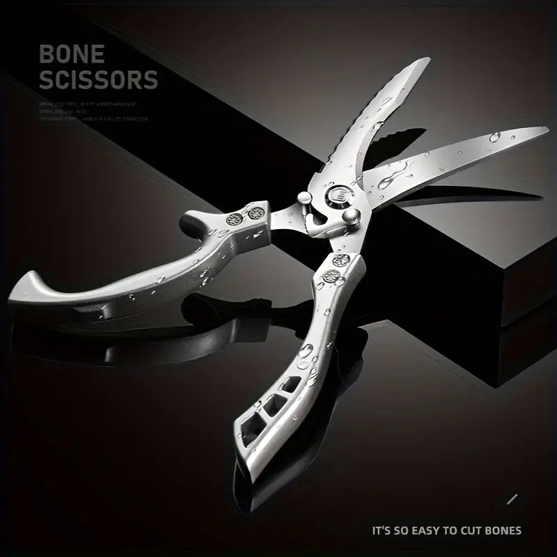 1pc heavy duty stainless steel kitchen scissors multifunctional poultry shears for chicken fish   safe ergonomic handle with   for cooking and bone cutting cooking essentials ergonomic kitchen scissors sharp cutting tool details 8