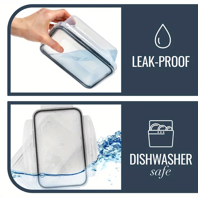 20 sets food storage containers with lids airtight plastic meal prep container vegetable fruit food organizer for pantry kitchen and refrigerator organization household storage accessories details 2