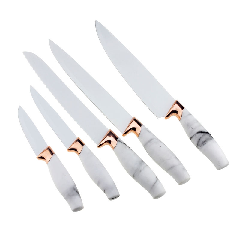 5 pièces marbrure poignée peinture couteau ensemble