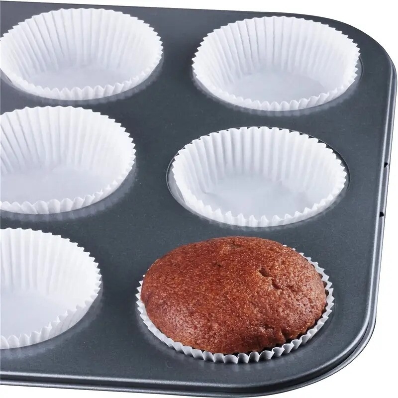 200pcs white cupcake liners 5x3cm disposable paper baking cups for muffins mini cakes 4