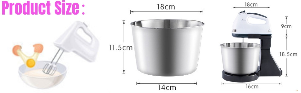 7 Speed Electric Egg Beater Dough Cakes