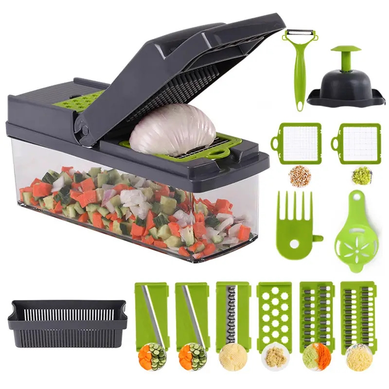 15pcs multifunctional vegetable fruit slicer crusher kitchen tools details 0