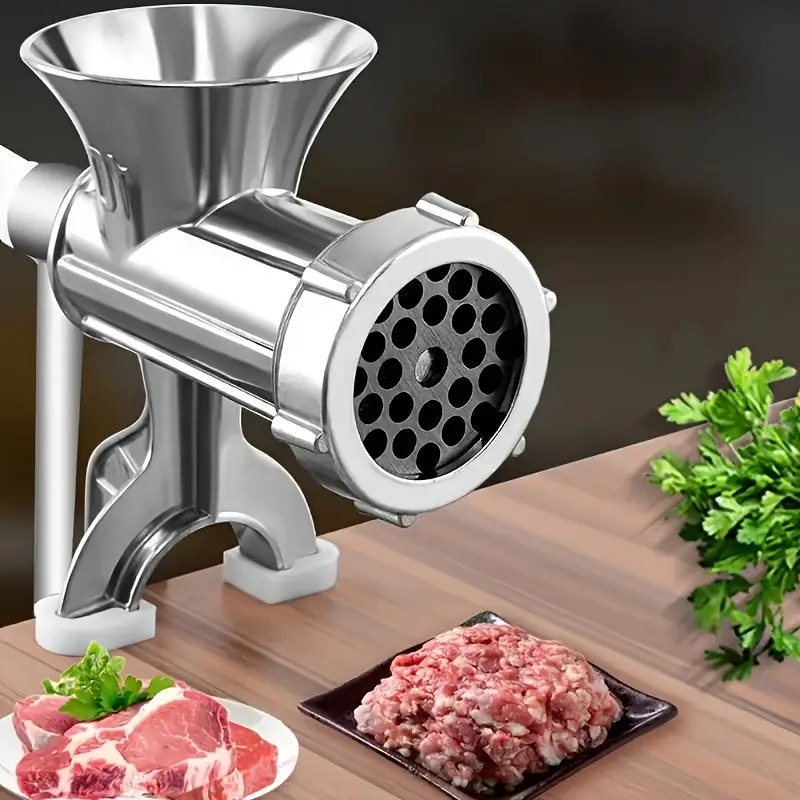 1pc manual meat grinder with desk clamp heavy duty sausage maker and vegetable crusher kitchen supplies details 0