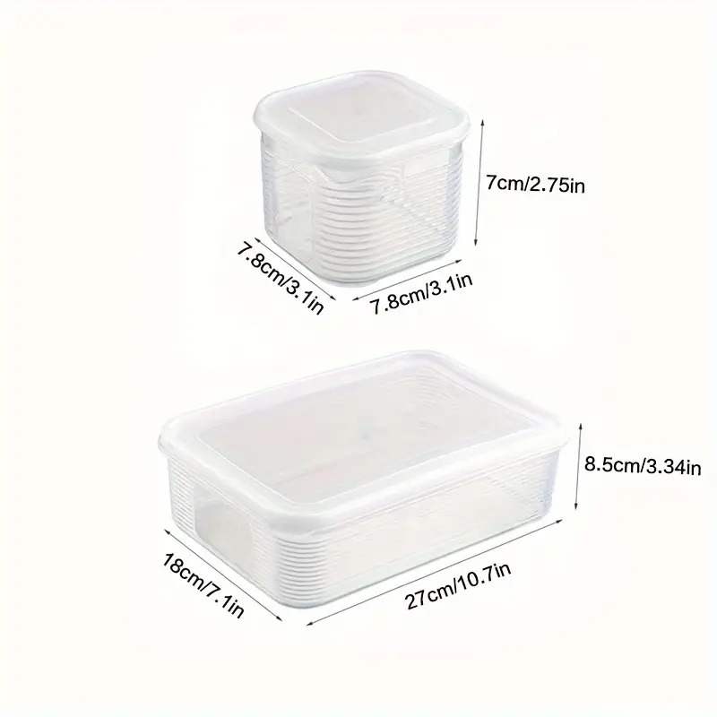 7pcs containers set pp plastic for meat vegetables organization details 8