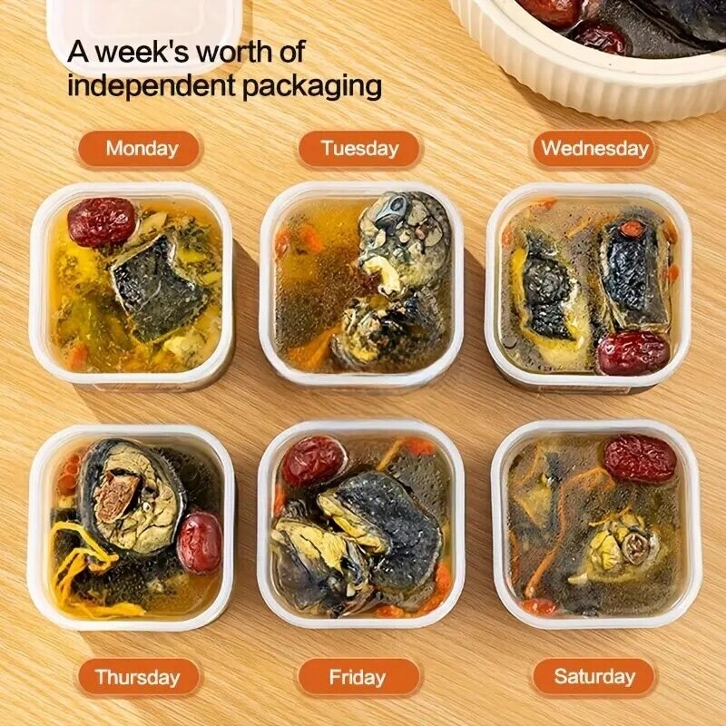 7pcs containers set pp plastic for meat vegetables organization details 6