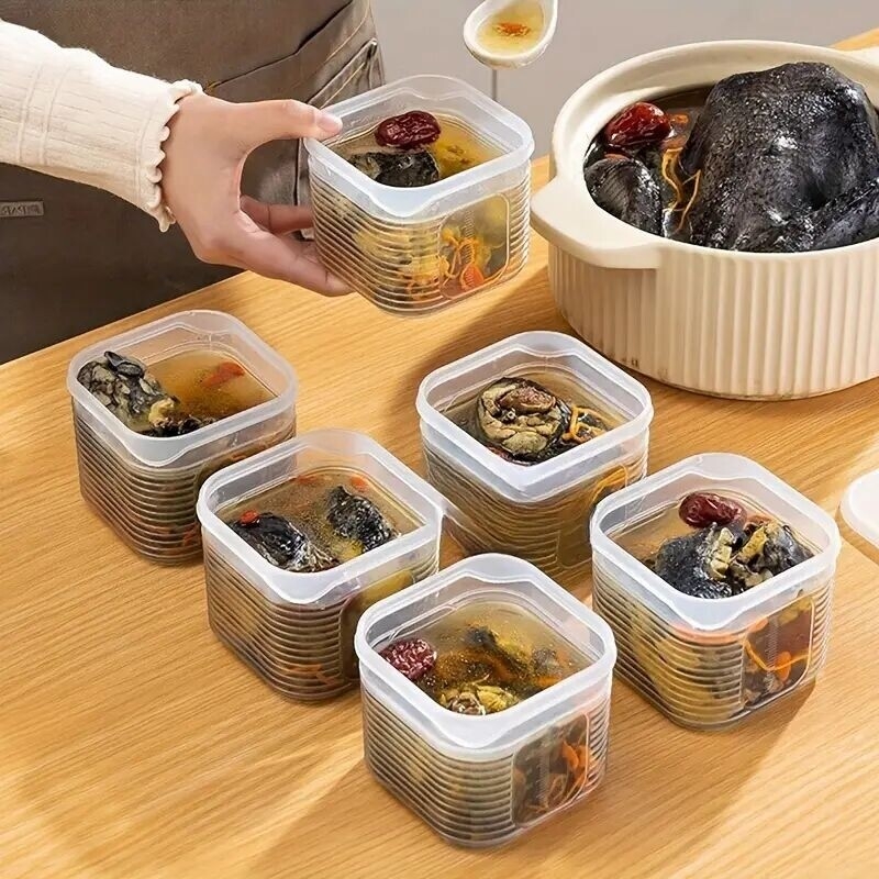 7pcs containers set pp plastic for meat vegetables organization details 1