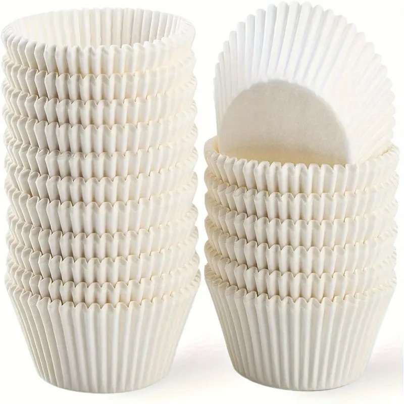 200pcs white cupcake liners 5x3cm disposable paper baking cups for muffins mini cakes   0