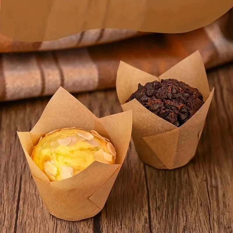 200pcs elegant tulip cupcake liners unbleached   muffin cups for parties holidays   christmas birthdays graduations details 1
