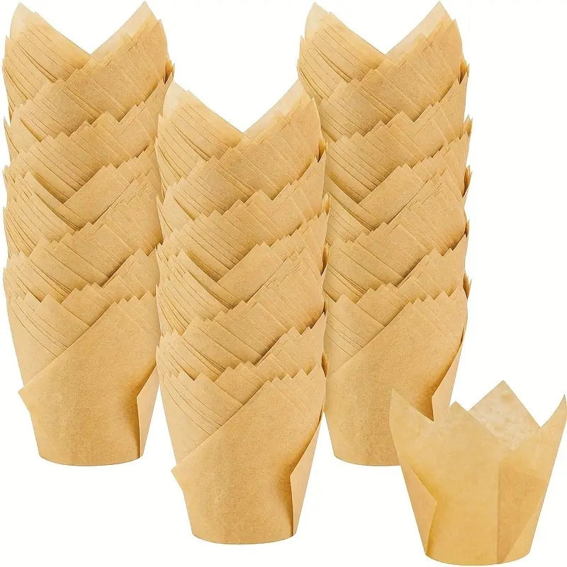 200pcs elegant tulip cupcake liners unbleached   muffin cups for parties holidays   christmas birthdays graduations details 5