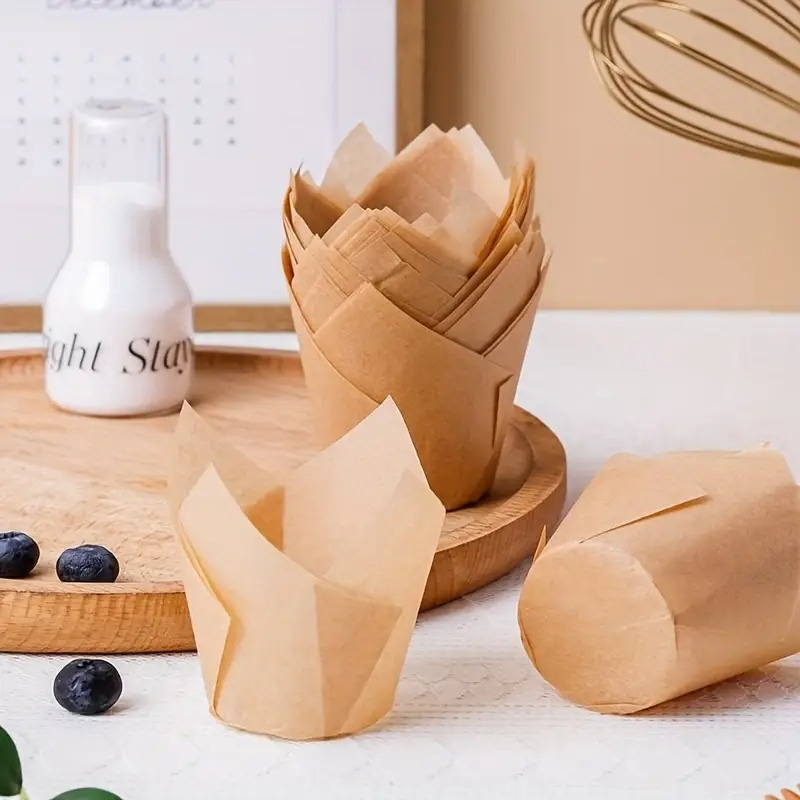200pcs elegant tulip cupcake liners unbleached   muffin cups for parties holidays   christmas birthdays graduations details 4