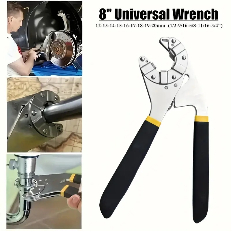 14 in 1 multi purpose wrench set high carbon steel adjustable open end spanner sawtooth design with tight bite mechanical operation no   ideal for diy electrical mechanical motorcycle bicycle repair tools 7