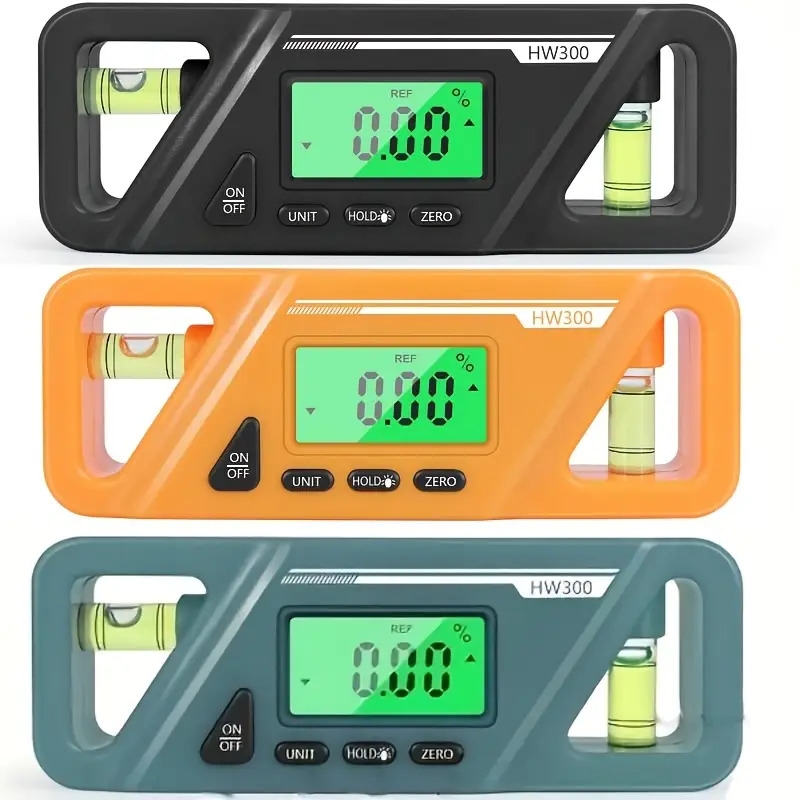   磁电子测角仪 - 带背光的数字角度仪，lcd 显示屏，斜率转换和水平指示器，电池供电，≤36v 工作电压，精密测量工具|数字角度仪|磁性底座 商品详情 1