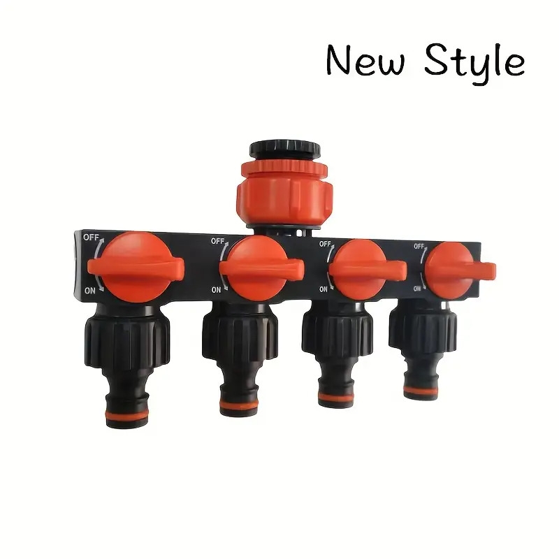 重型4路户外水管分流器,带独立开关阀 - 防漏水龙头连接件,美/欧标准螺纹适用于草坪、花园、洗车、泳池 - 重型结构承载大流量,水管分流器 商品详情 9