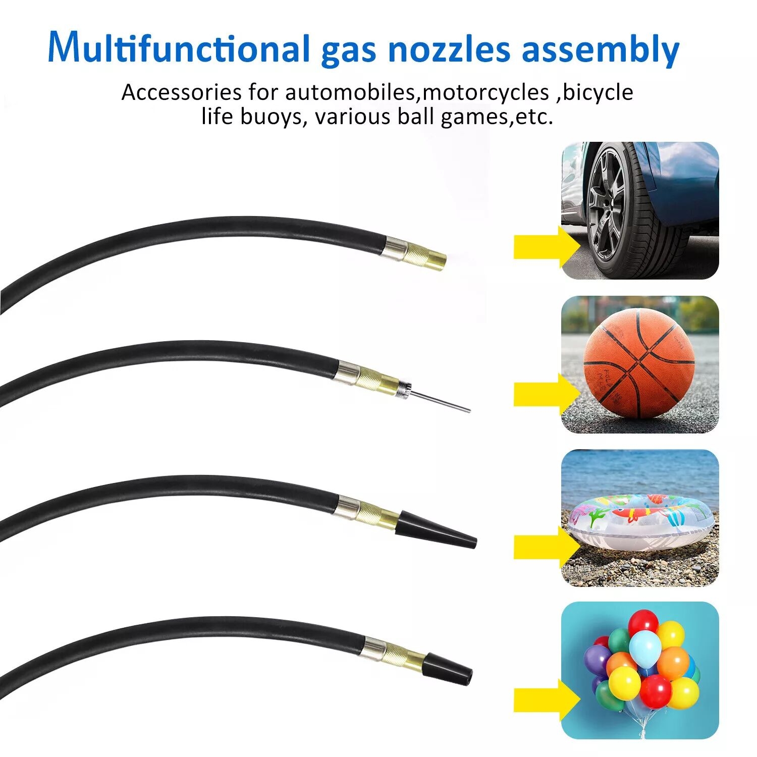 Gonfleur de pneu à double cylindre DC 12 V monté sur véhicule, entretien d'urgence, outil de véhicule