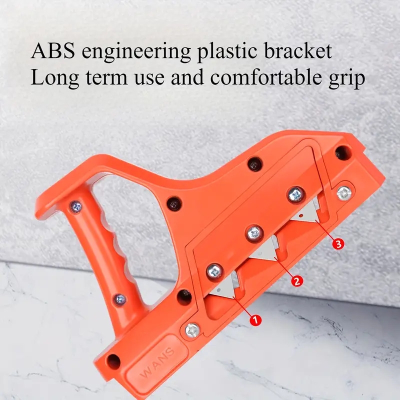 手动干墙角平 - 快速边角角切割工具，带可调刀片，无需电力，适用于干墙、木工、diy项目 - 重型结构，适合专业和家庭使用 - 兼容 45°/60° 角切割边缘、木工配件、人体工程学设计、耐用塑料手柄、紧凑设计、坚固结构、手动飞机、建筑工人 商品详情 3