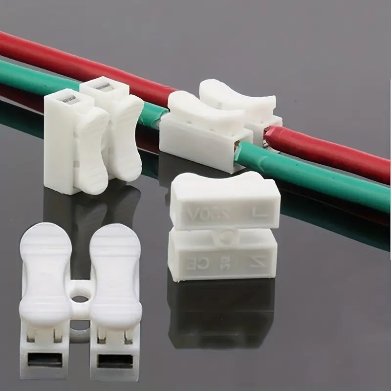 20pcs quick terminal connector push type connectors 2 pin flame retardant led lamp connectors details 7