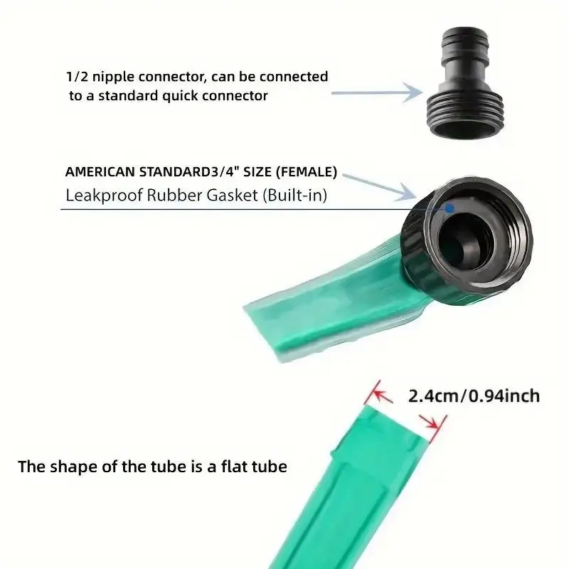 高效花园浇水用柔性浸泡软管 - 自动滴灌系统，适用于草坪、花坛和绿地 商品详情 0