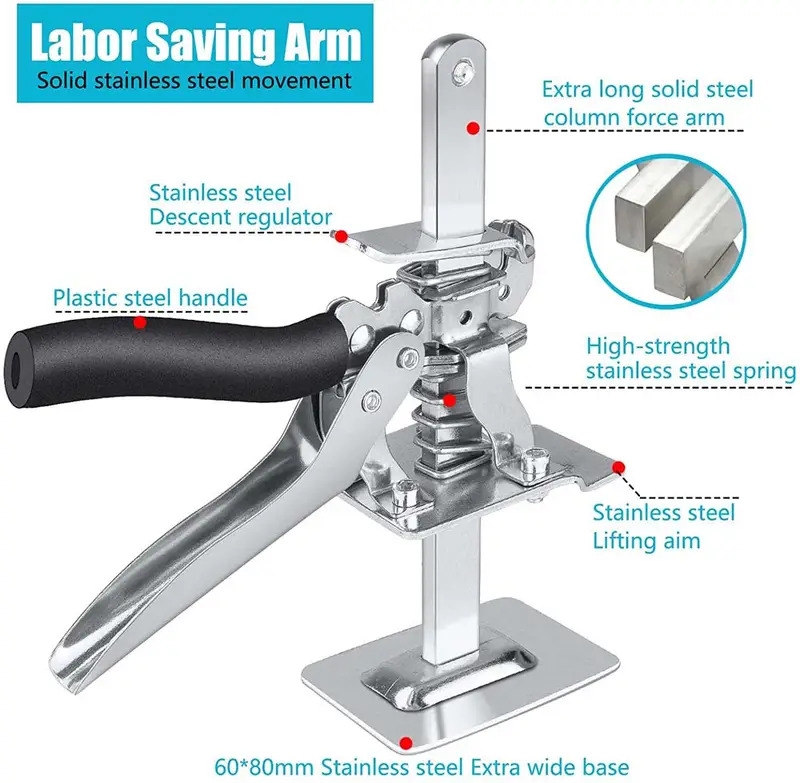 1pc Labor-Saving Arm Jack, Cabinet Board Lifter, Tile Height Adjuster, Labor-Saving Arm Jack For Door Panel Drywall Lifting, Hand Lifting Tool details 7