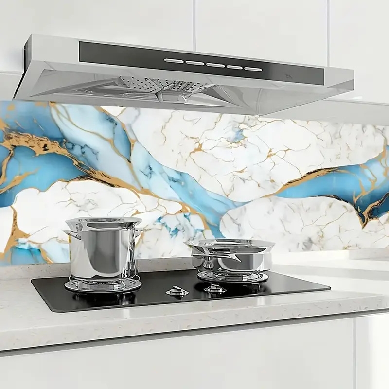 waterproof blue marble peel stick wallpaper vinyl contact paper for kitchen countertops bathroom walls living room decor   remove 2