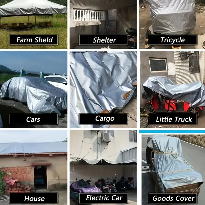 双层彩色塑料防水布,适用于各种天气条件,带uv保护、抗撕裂加固边缘和防锈铆钉。适合屋顶、露营、庭院、游泳池、船只等多用途 商品详情 4