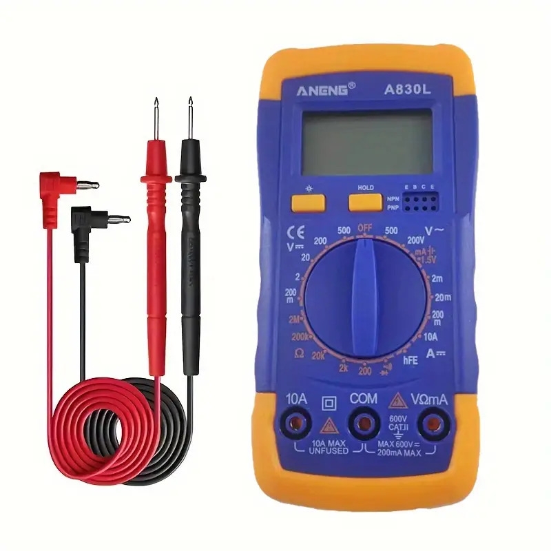 1pc a830l lcd digital multimeter ac dc voltage diode freguency multitester current tester luminous display with buzzer function 1pc 7
