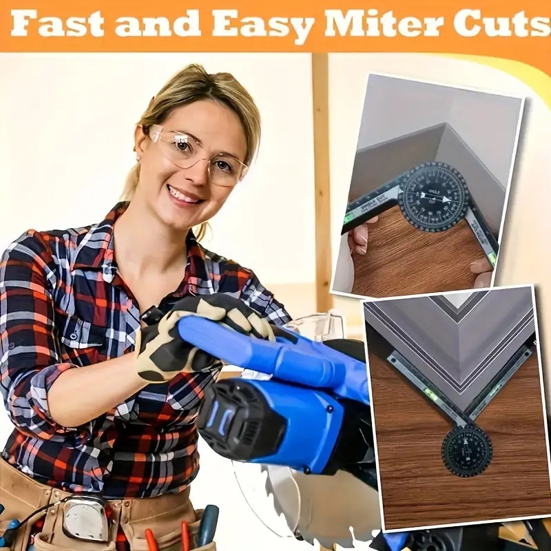 360度旋转角度测量仪 - 精密木工工具,适用于桌锯、底板切割和家居装修 商品详情 0