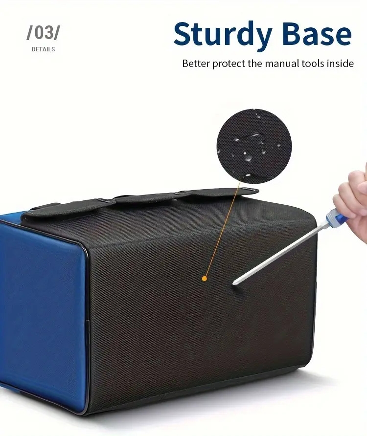 heavy duty tool bag with wide mouth for tool storage carrier and organizer tool bag for men wide mouth tool bag with inside pockets details 3