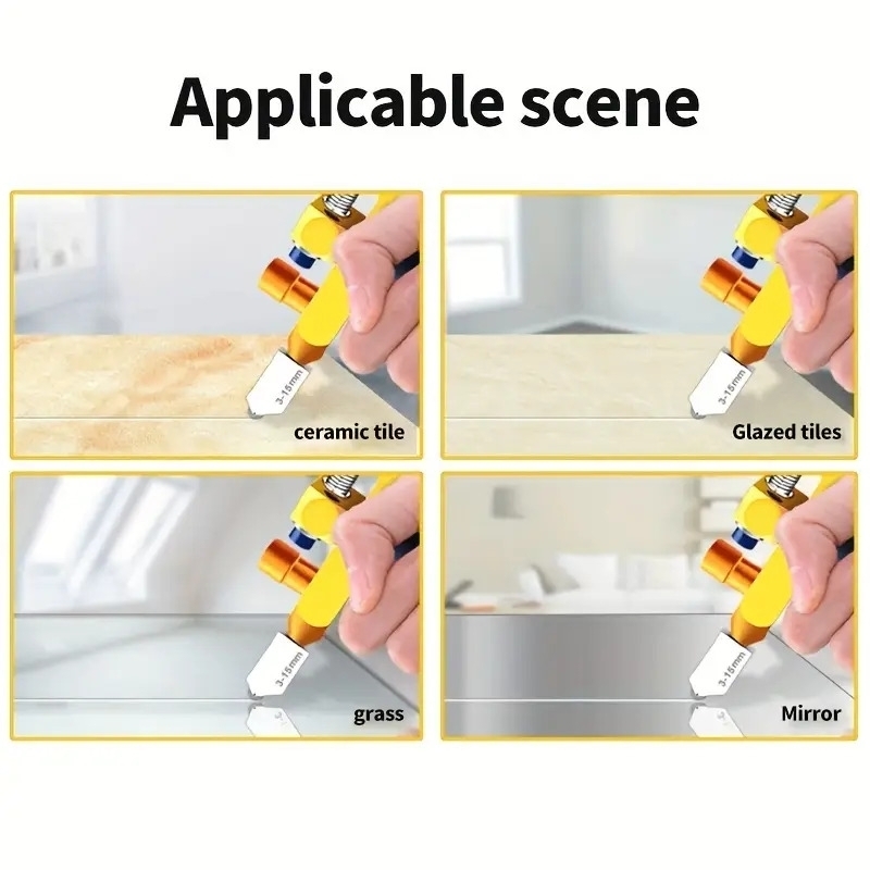 2 in 1 glass tile cutter all in one glass knife brick cutter tile opener diamond roller glass cutter sliding glass tile cutter portable building cutting tool birthday gift christmas halloween new years gifts gift for friends easter gift details 8
