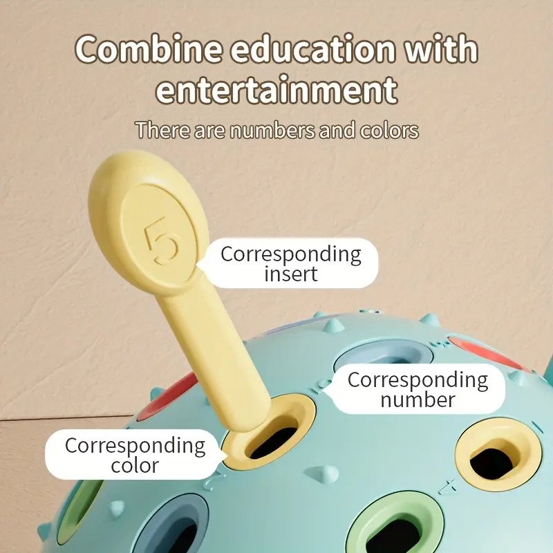 河豚插插乐数字学习颜色认知数字配对启蒙早教拼插玩具可收纳宝宝益智玩具圣诞节礼物生日礼物万圣节 6