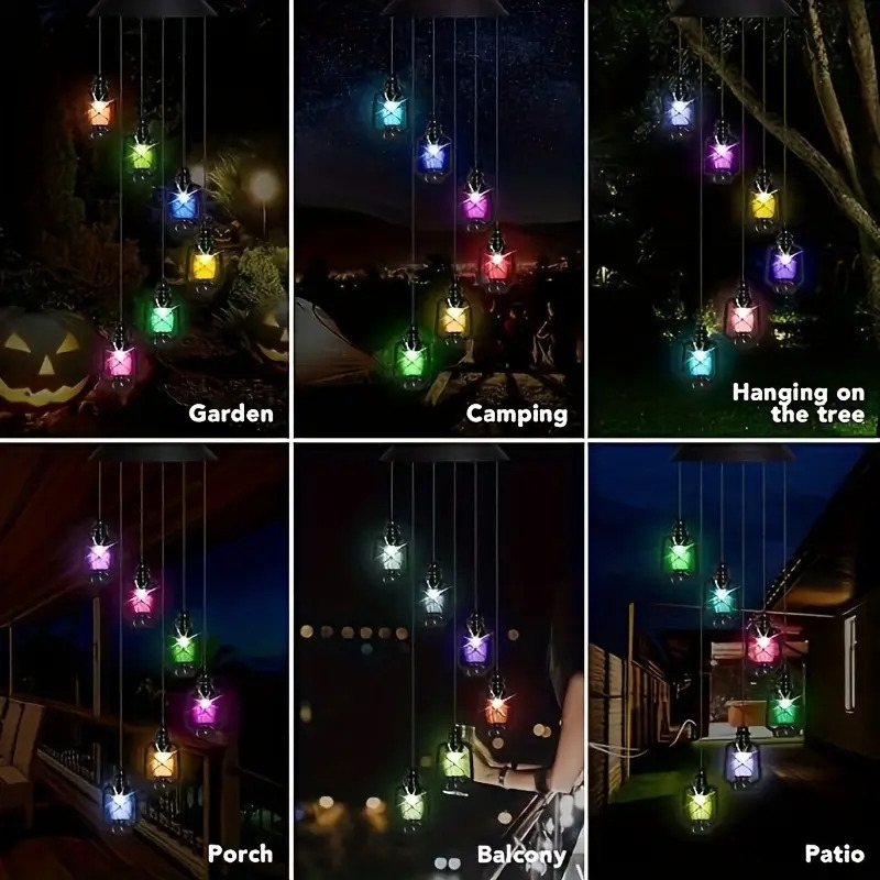 1pc vintage decor wind chimes outdoor solar wind chime kerosene bottle shape wind bell solar kerosene lantern lamp for backyard home porch garden decoration outdoor hanging lantern outdoor decor 6