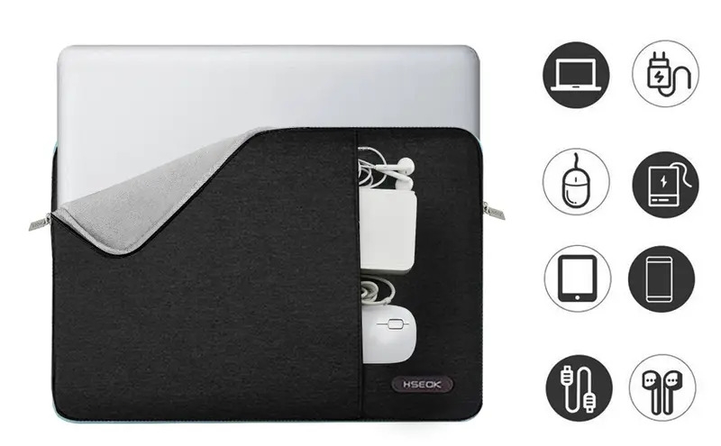 1pc laptop case 13 0 15 6 inch briefcase laptop tote waterproof shock resistant anti scratch soft lining padded for business casual daily commutetote tablet sleeve case bag details 3