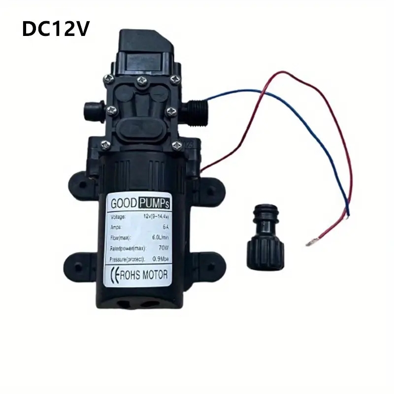 dc 12v 130psi 6l min water high pressure diaphragm water pump self priming pump automatic switch details 0