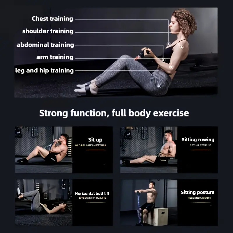 5件多功能脚拉器套装 - tpe阻力带，用于全身锻炼，俯卧撑助手，腿部和腹部肌肉训练，可堆叠的健身器材，带有可调节的带子，黑色，锻炼配件，时尚设计，耐用结构，弹性/阻力带用于锻炼，锻炼配重器，家庭健身器材，腹部锻炼器材，腹部，家庭锻炼器材，锻炼器材，女性锻炼器材，普拉提，锻炼器材，健身带 商品详情 1