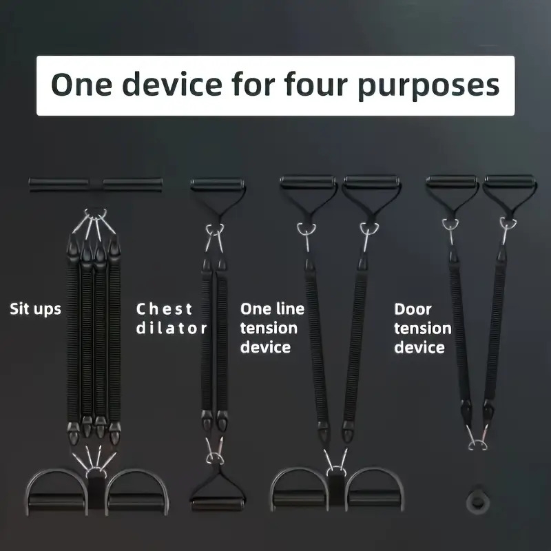 5件多功能脚拉器套装 - tpe阻力带，用于全身锻炼，俯卧撑助手，腿部和腹部肌肉训练，可堆叠的健身器材，带有可调节的带子，黑色，锻炼配件，时尚设计，耐用结构，弹性/阻力带用于锻炼，锻炼配重器，家庭健身器材，腹部锻炼器材，腹部，家庭锻炼器材，锻炼器材，女性锻炼器材，普拉提，锻炼器材，健身带 商品详情 2